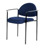 Ys Design Visitors Chair With Arms Blue