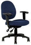 Ys Design Tasman Clerical Chair Medium Back With Arms Blue