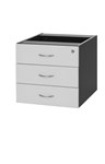 Ys Design Oxley Fixed Pedestal 3 Drawer 472 X 470 X 450Mm White Ironstone