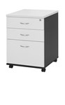 Ys Design Oxley Mobile Pedestal 3 Drawer 460 X 476 X 700Mm White Ironstone