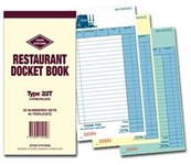 Zions Restaurant Docket Book Carbonless Triplicate 200Mm X 100Mm 25 Sets