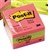 3M 654-5Pk Post-It Notes 76X76Mm Neon Assorted Pack 5