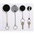Rexel Retractable Key Holder Metal With Keyring And Cord Black