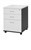 Ys Design Oxley Mobile Pedestal 3 Drawer 460 X 476 X 700Mm White Ironstone