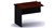 Ddk Accent Fixed Empty Desk Return 900 X 600 X 725Mm Redgum/Black