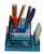 Italplast I 35Tbl Desk Organiser Tinted Blue