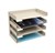 Italplast I 402Gy Adjustable Metal Stationery Rack 4 Tier Grey