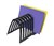 Italplast I 408Blk Plastic Step File Organiser Black